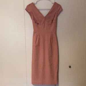 Stop Staring! vintage style pink wiggle dress!